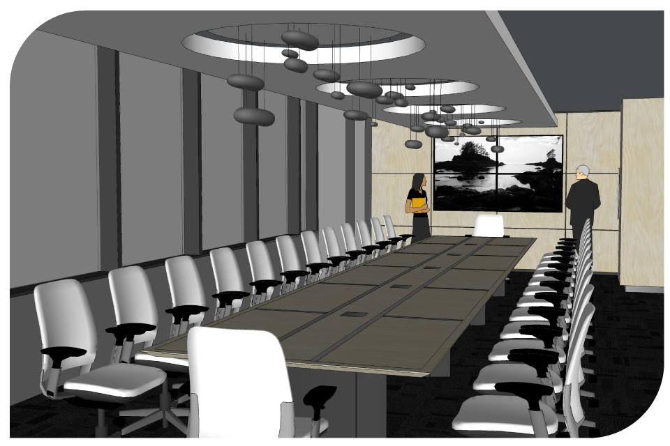 BC Ferries Boardroom 3D Conceptual Rendering
